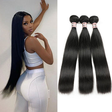 Ali Annabelle Peruvian Remy Straight Human Hair Bundles Extensions